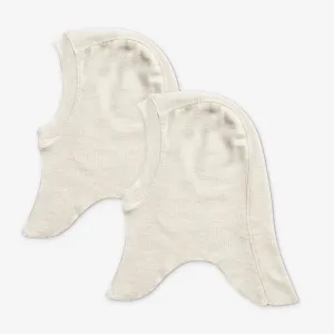 2 Wool Balaclava Felix - eggshell melange