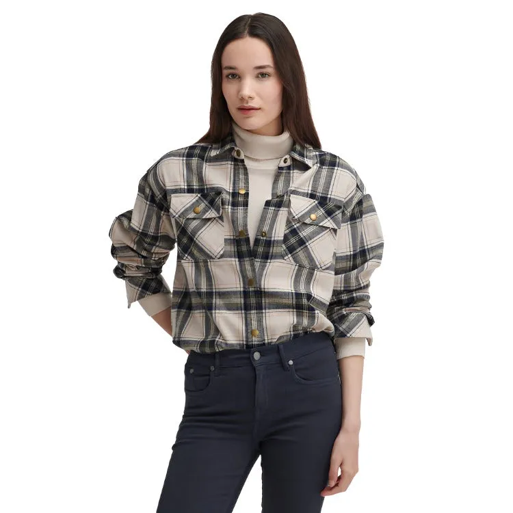 Barbour Ladies Highfield Check Shirt - Sand Dune Check