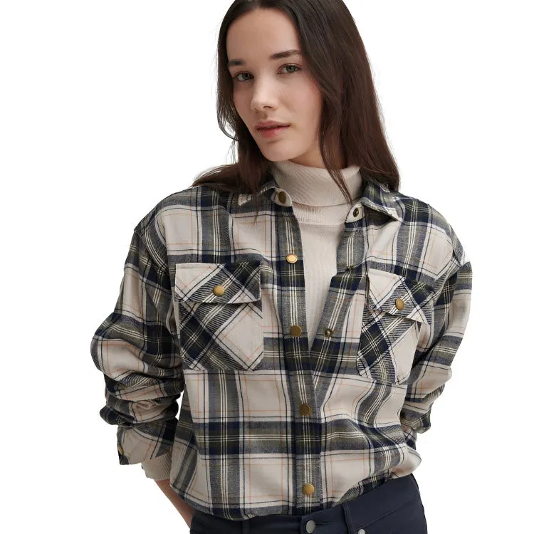 Barbour Ladies Highfield Check Shirt - Sand Dune Check