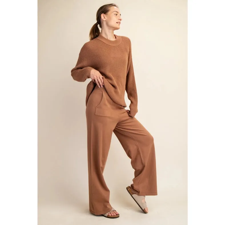 Basic Sweater Set Caramel