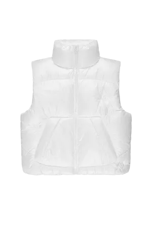 BULLET PUFFER VEST WHITE