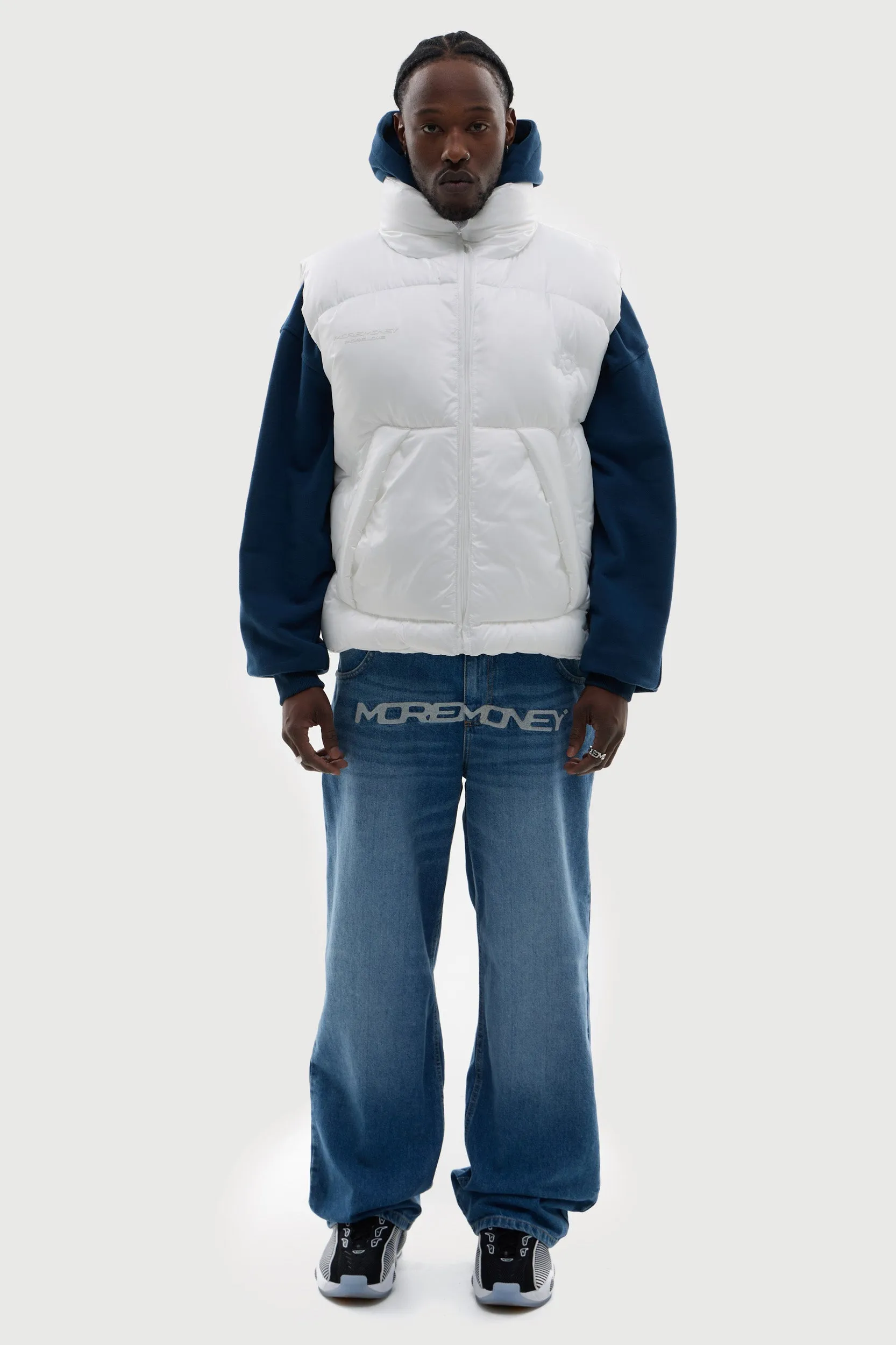 BULLET PUFFER VEST WHITE