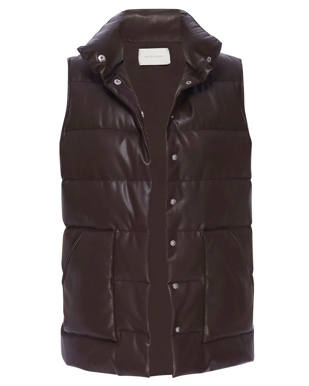 Carob Anders Vegan Leather Down Vest