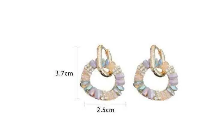 Charm Jewelry: Fashion Circle Buckle Stud Earrings (WB147)