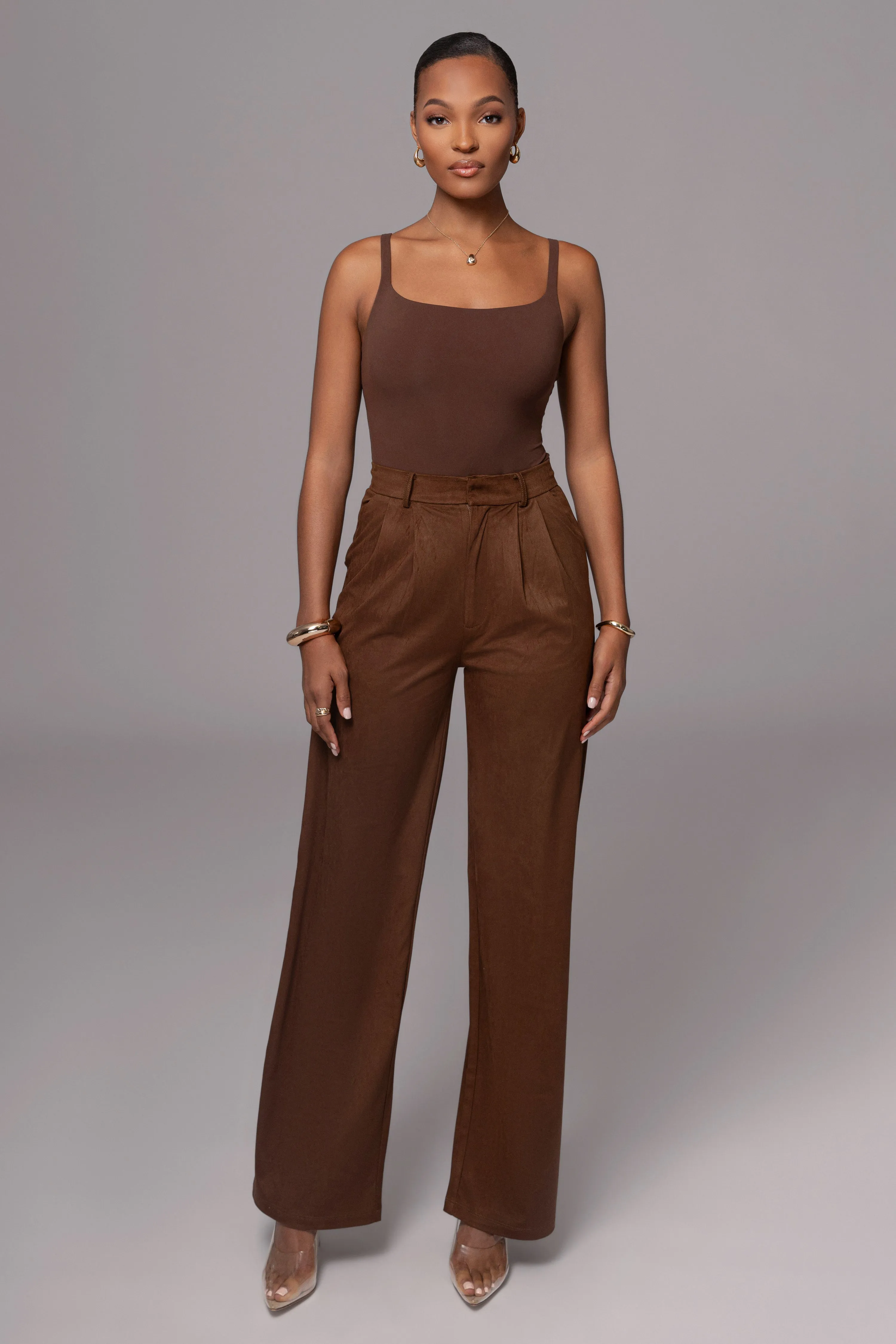 Chocolate Classic High Rise Trousers