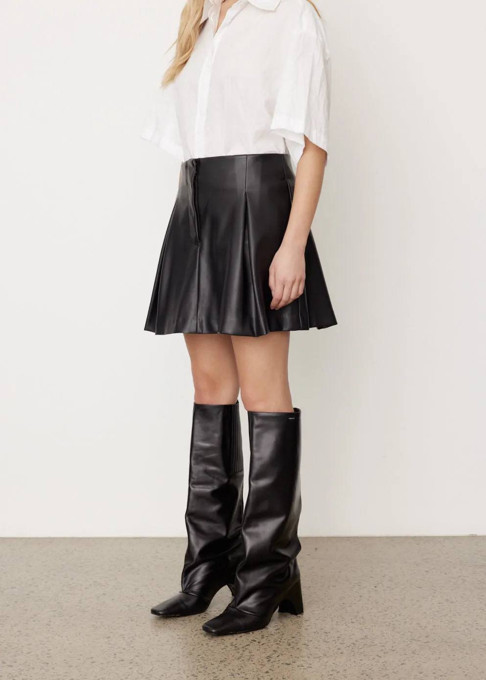 Claudia Vegan Leather Skirt