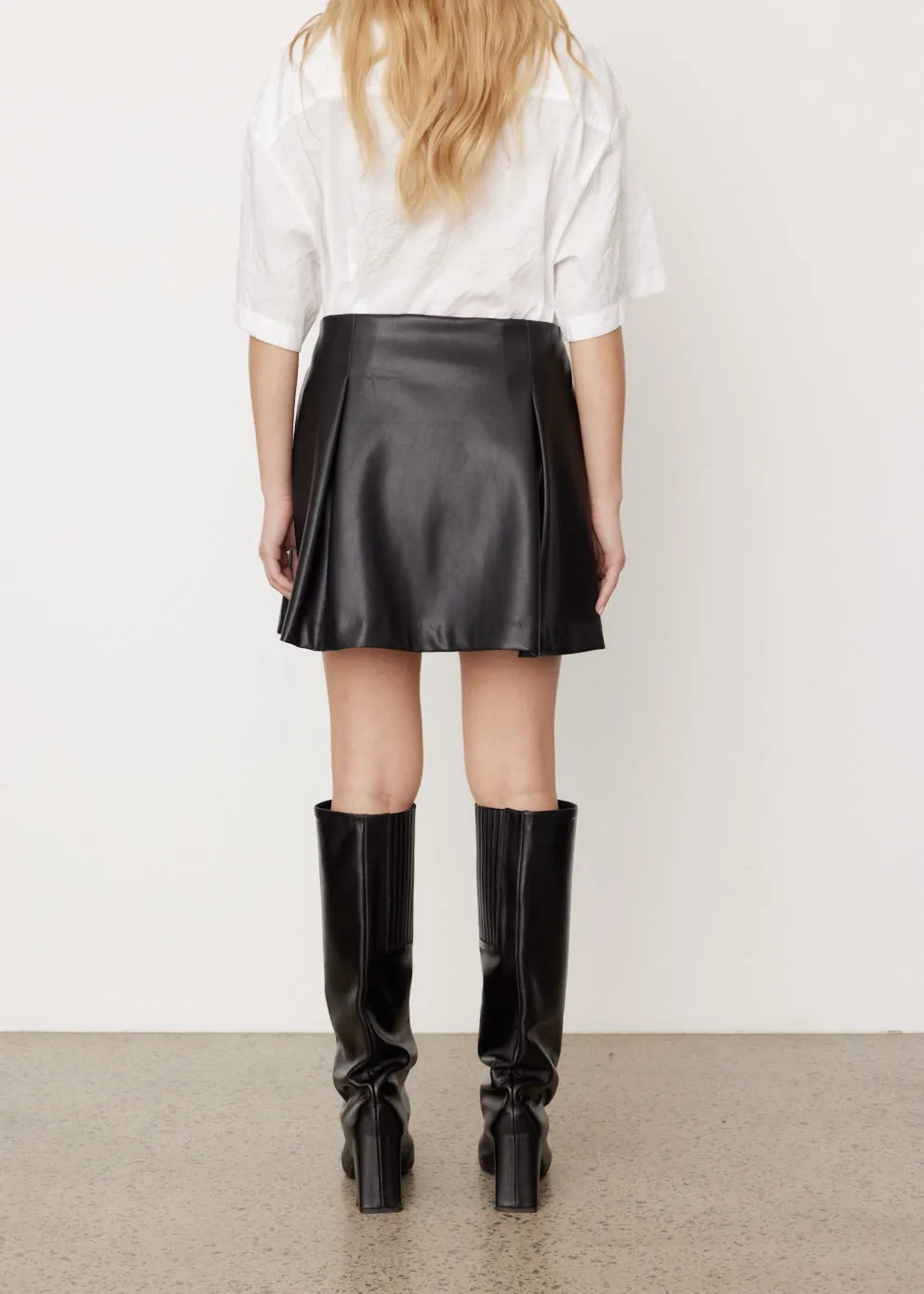 Claudia Vegan Leather Skirt