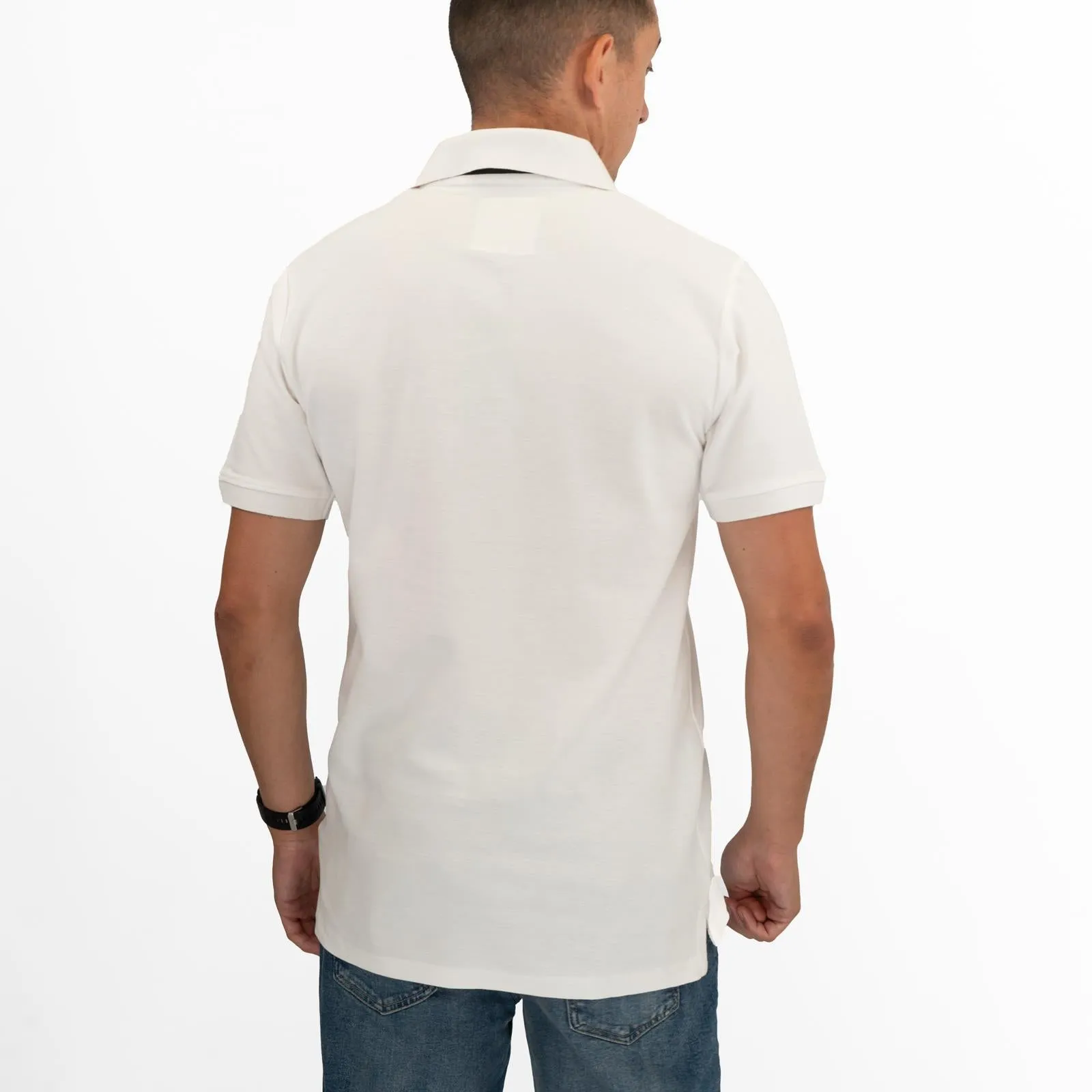 Crew Clothing Company Lightweight Polo Shirt White