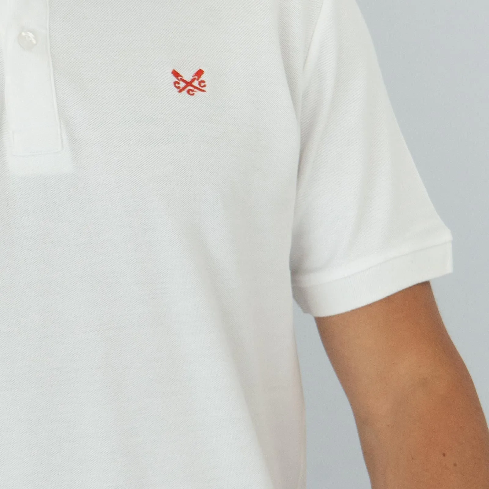 Crew Clothing Company Lightweight Polo Shirt White