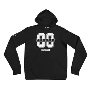 EVERYDAY FLEECE, COZY CHIC BLACK HOODIE - 00 EXCUSES GIRLSTRONG