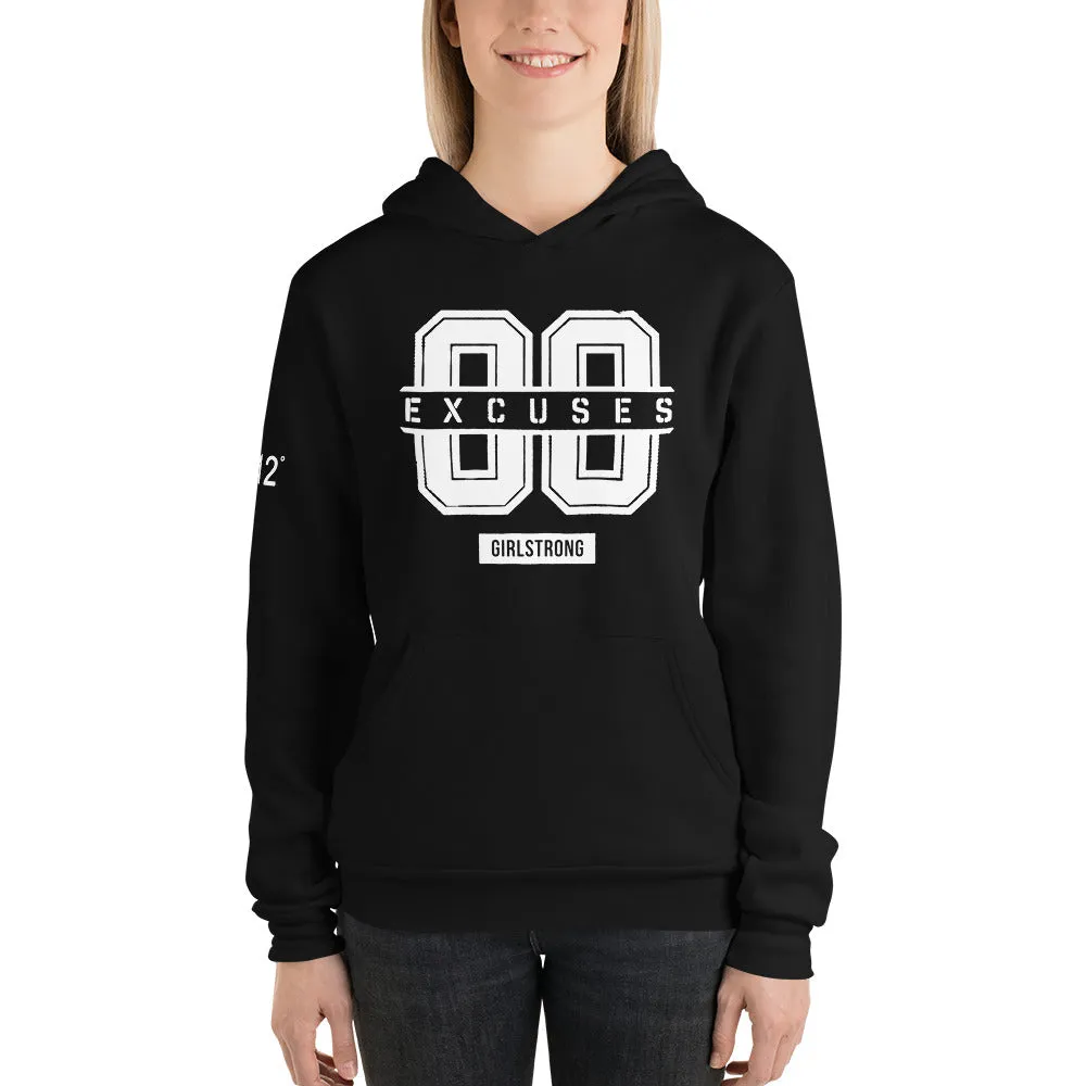 EVERYDAY FLEECE, COZY CHIC BLACK HOODIE - 00 EXCUSES GIRLSTRONG