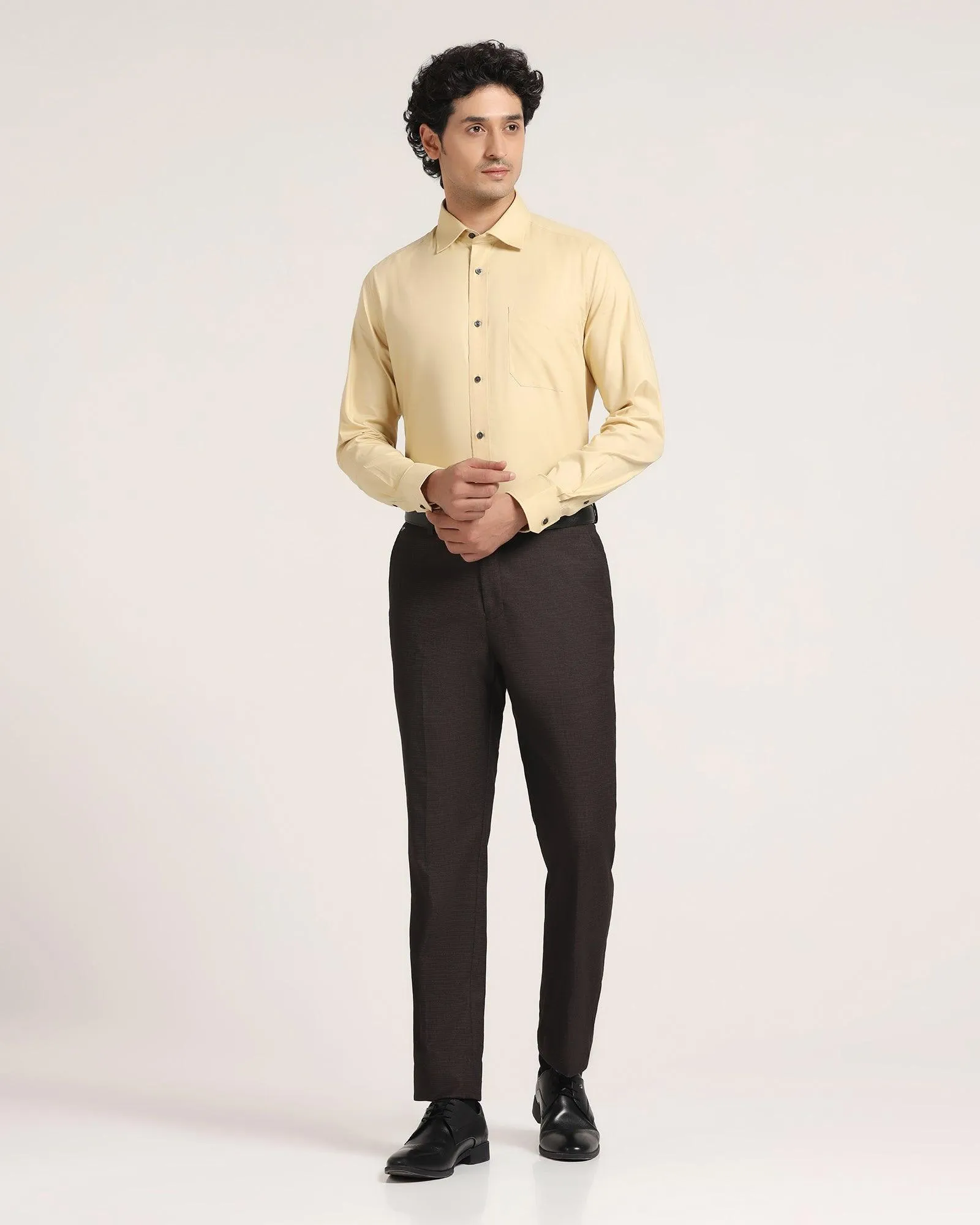 Formal Yellow Solid Shirt - Vetro