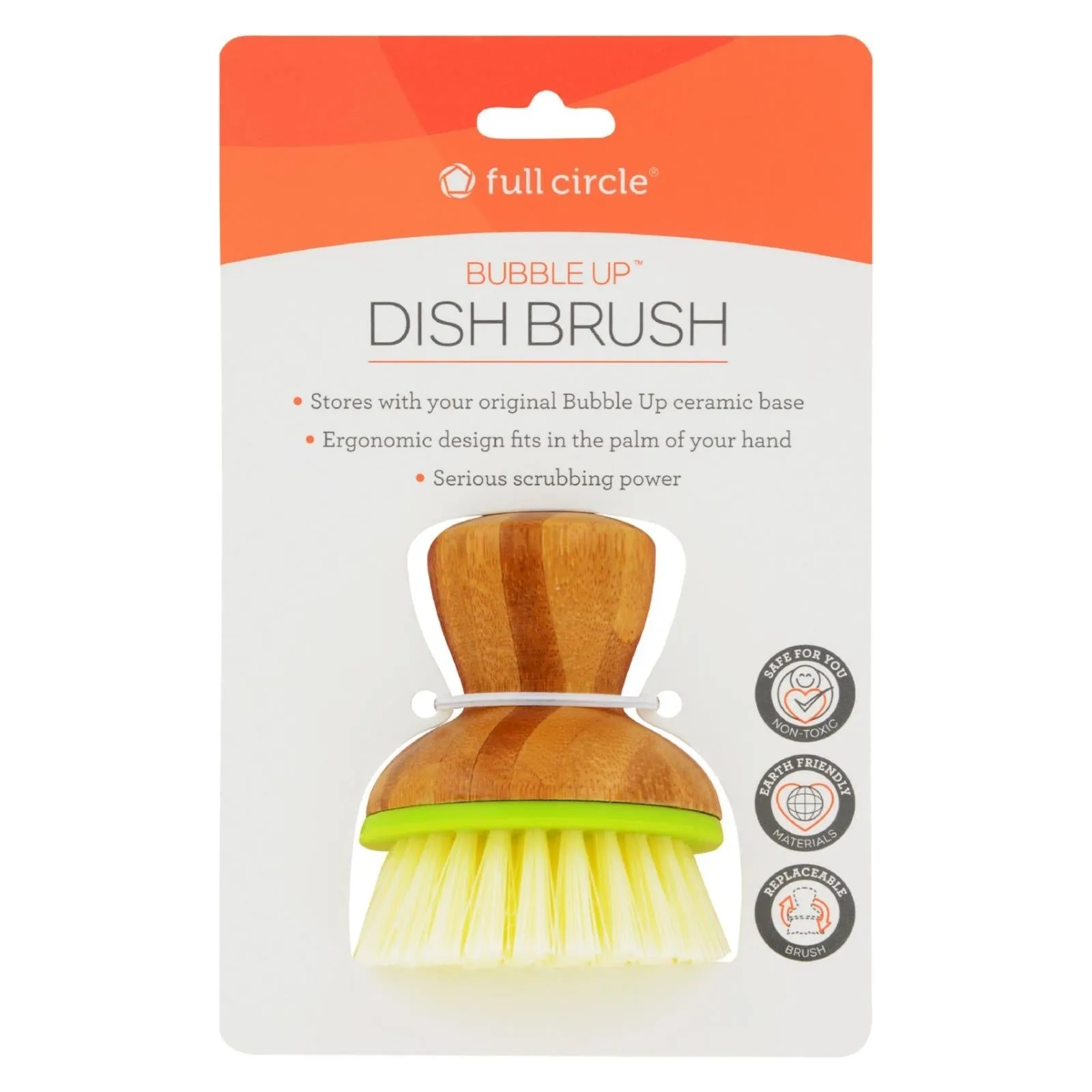 Full Circle Home Replacement Brush for Bubble Up Green (Pack of 6)