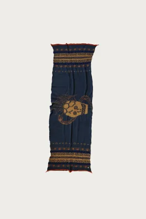 Fulling Wool Scarf COPTIC SKULL - Navy