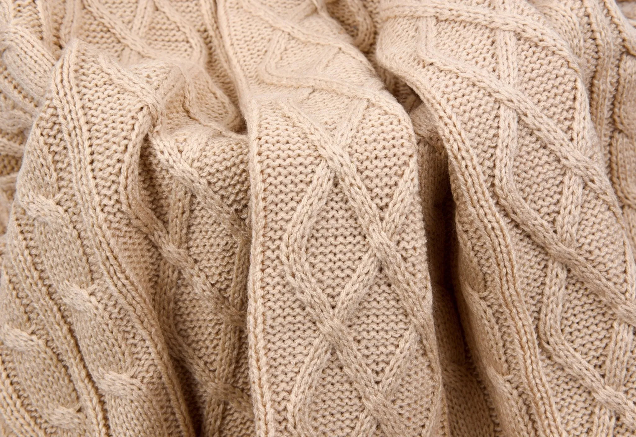 Heavy Crochet Chunky Cable Sweater Knits - 19355