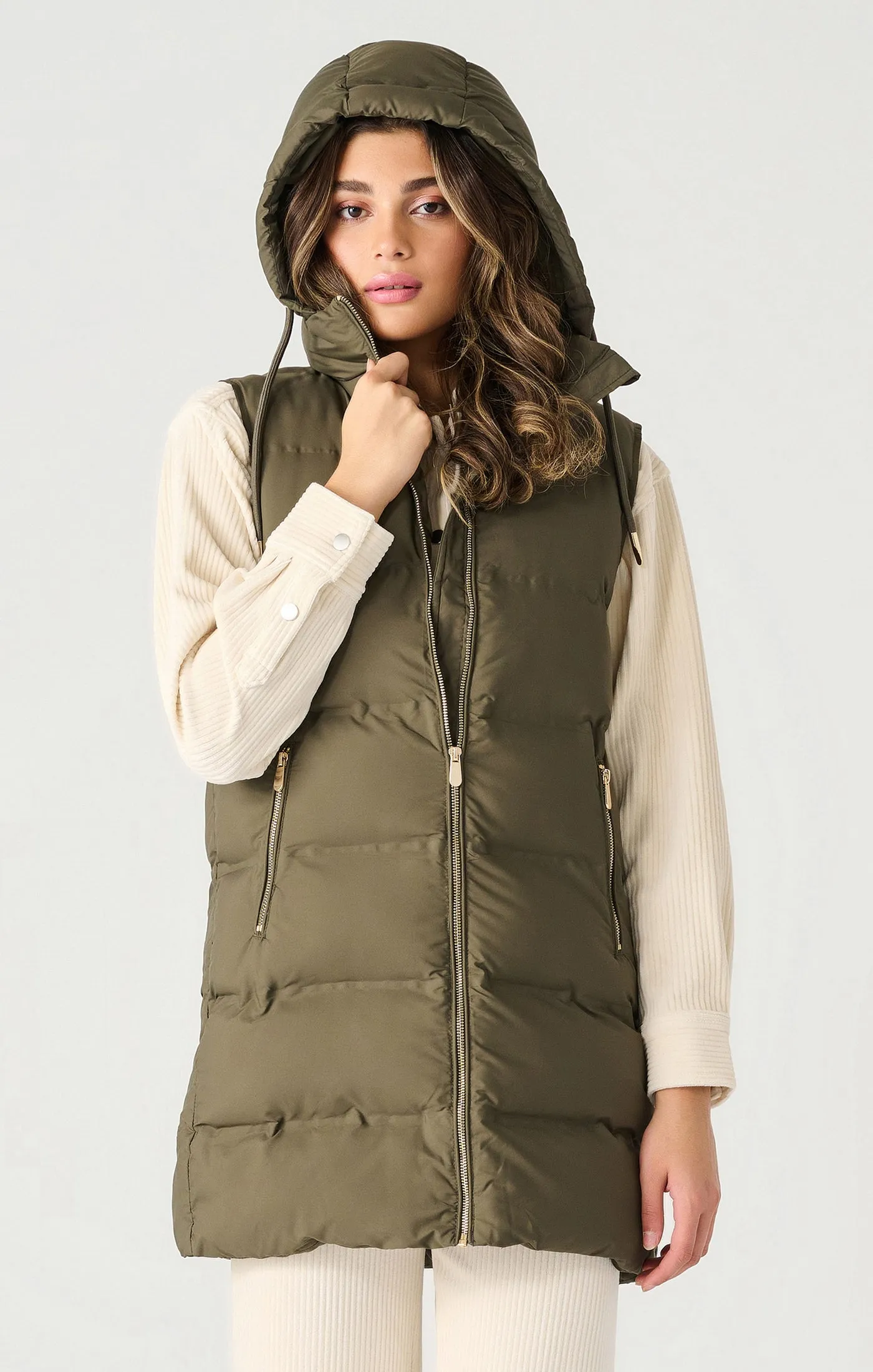 Hooded Puffer Vest (Dex)