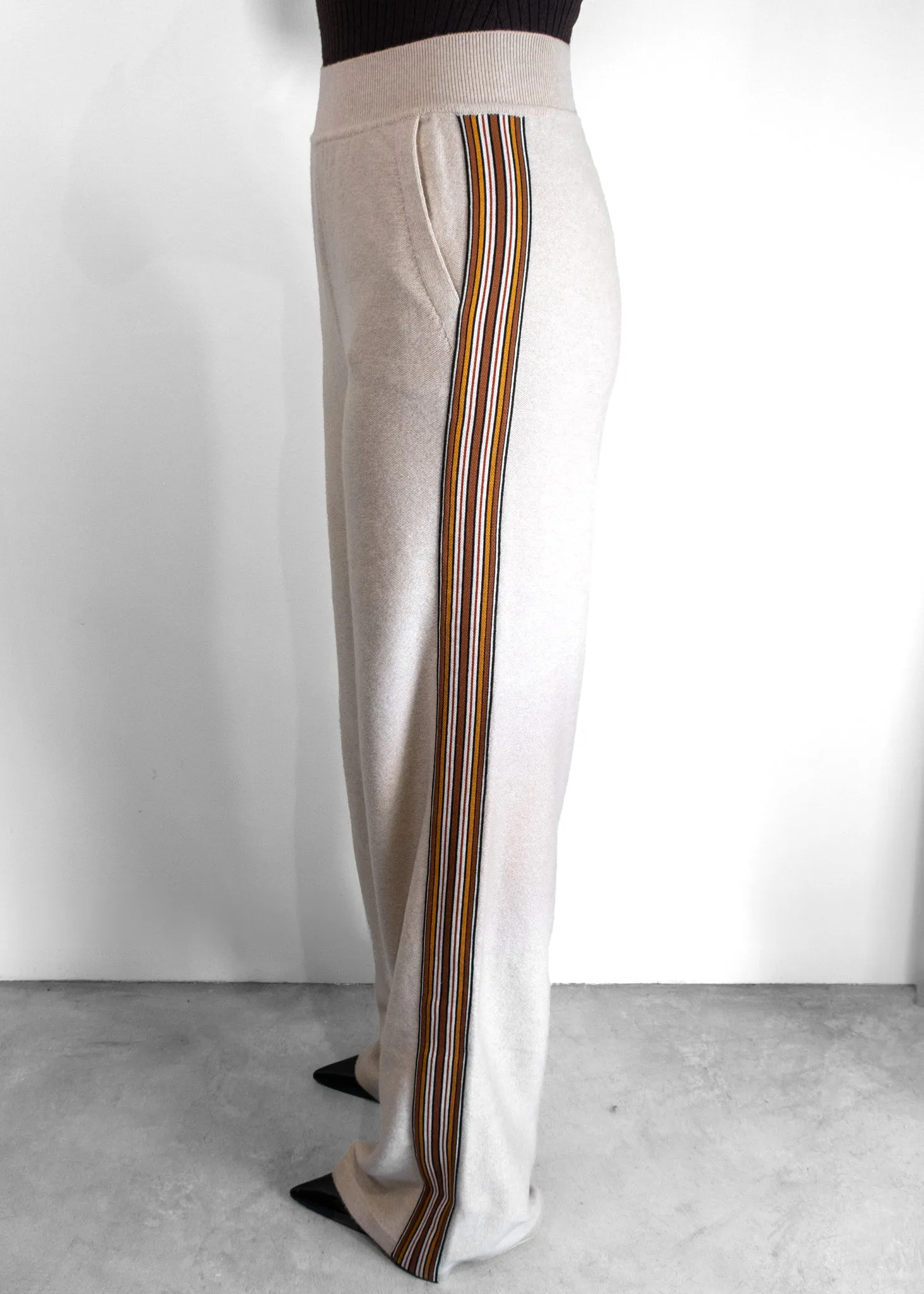 Loro Piana The Suitcase Stripe Webbing-trimmed Cashmere Track Pants