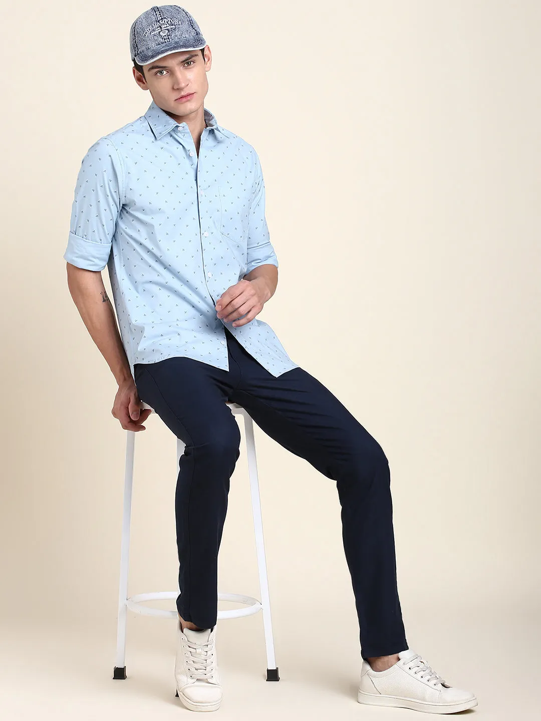 Men's Comfortable And Stylish Grey Casual Shirt