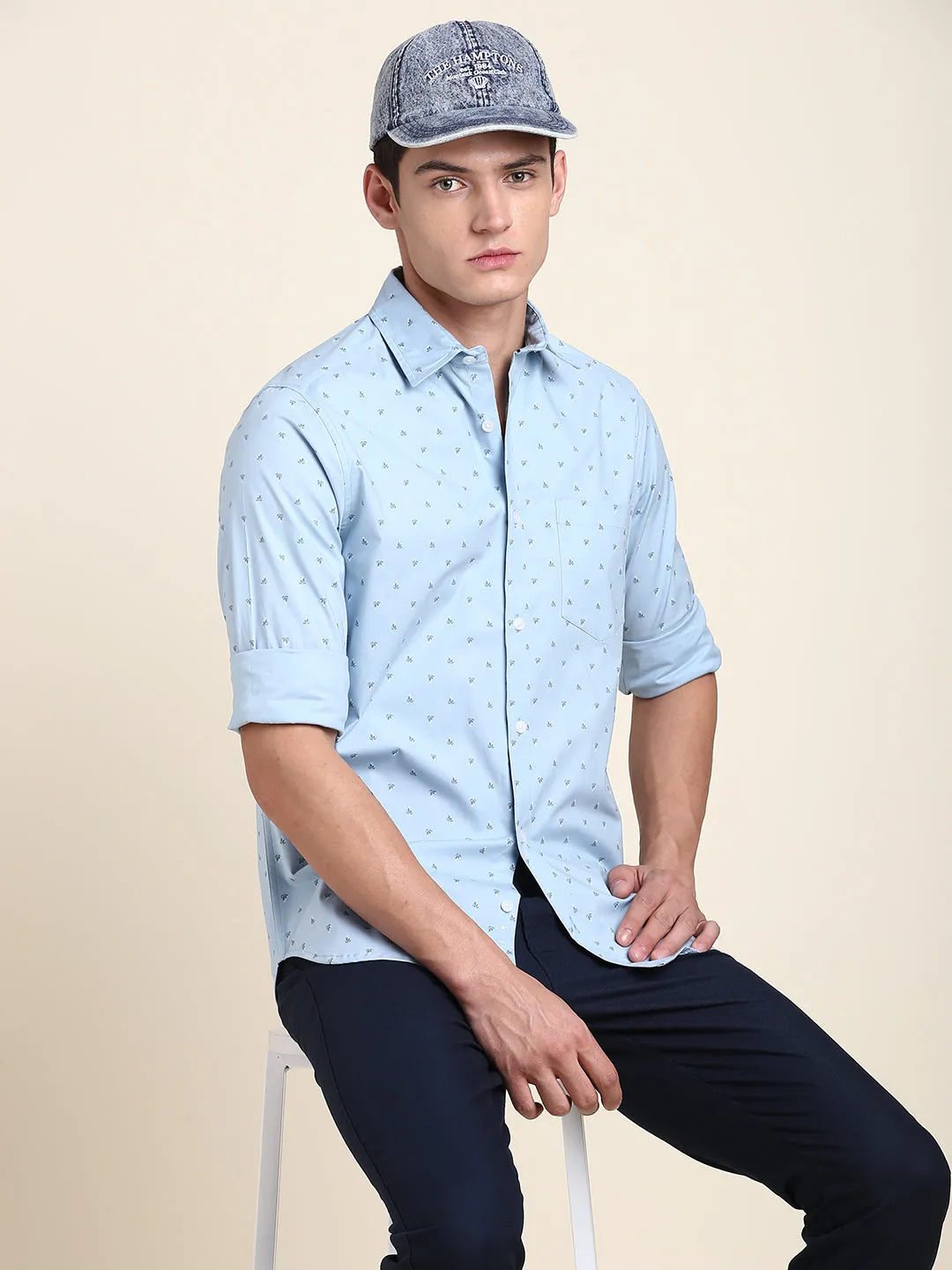 Men's Comfortable And Stylish Grey Casual Shirt