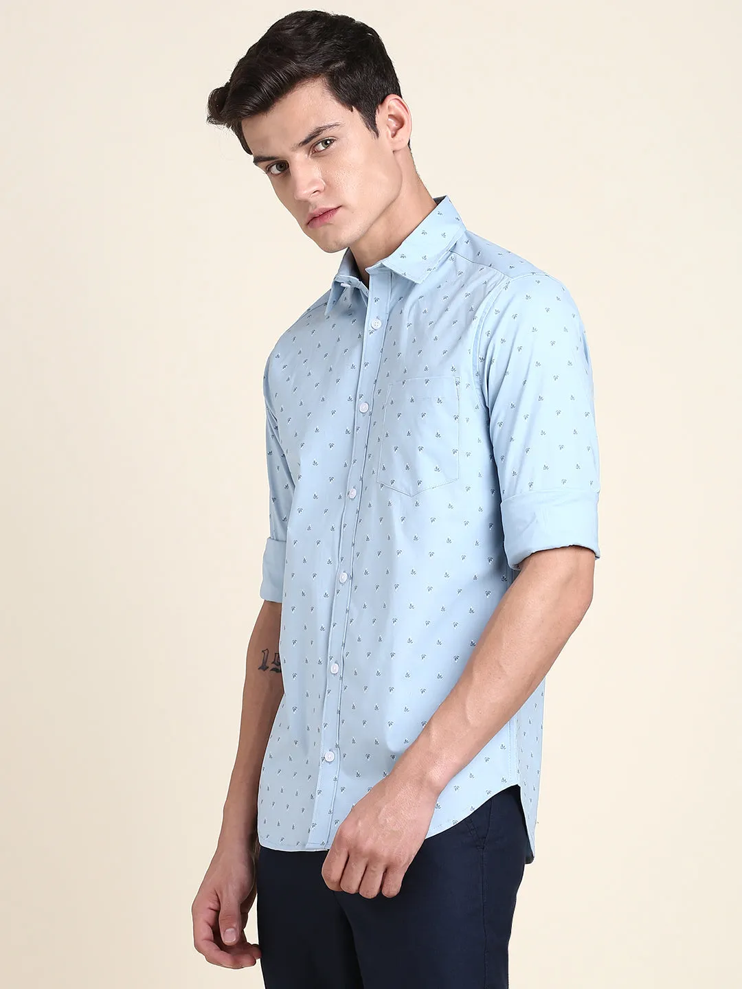 Men's Comfortable And Stylish Grey Casual Shirt