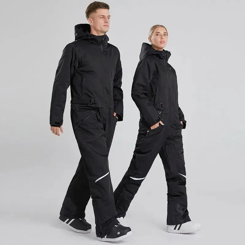 Men's One Piece Ski Suits With Adjustable Belt