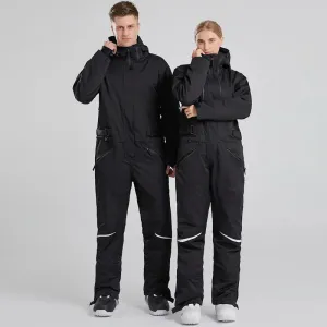 Men's One Piece Ski Suits With Adjustable Belt