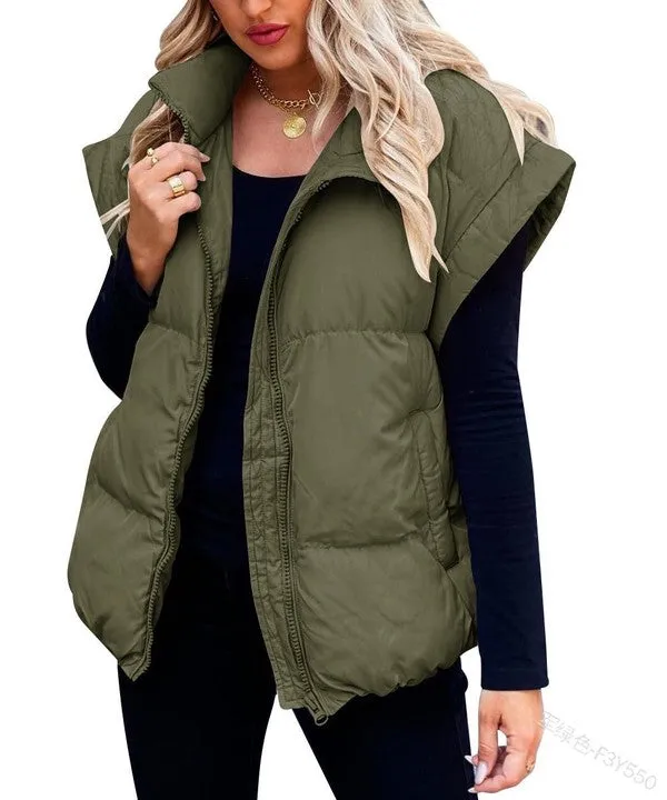 Miss Sparkling Oversized Puffer vest