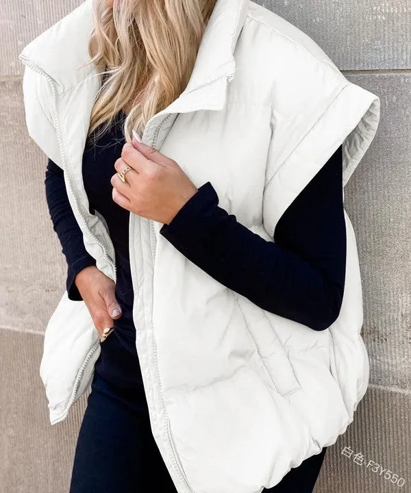 Miss Sparkling Oversized Puffer vest