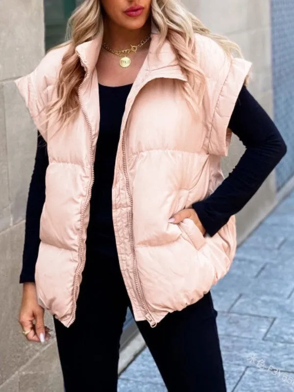 Miss Sparkling Oversized Puffer vest