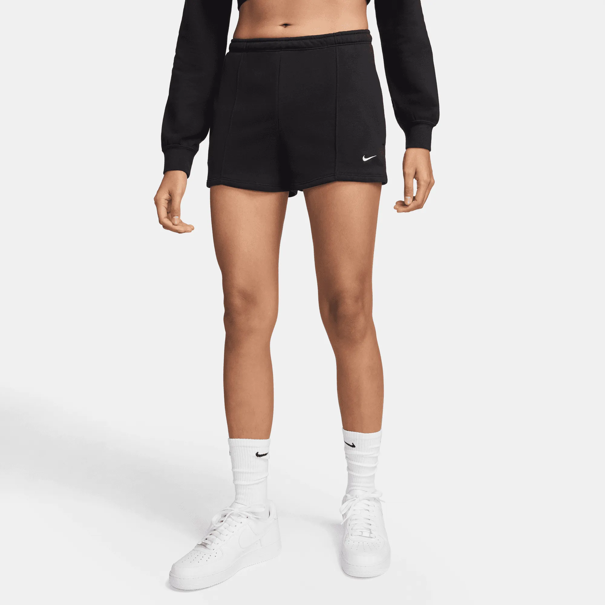 Nike Women's Sportswear Black Chill Terry Shorts