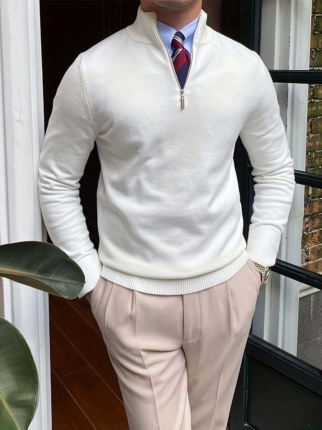 Noble Wear Cambridge Half Zip Sweater