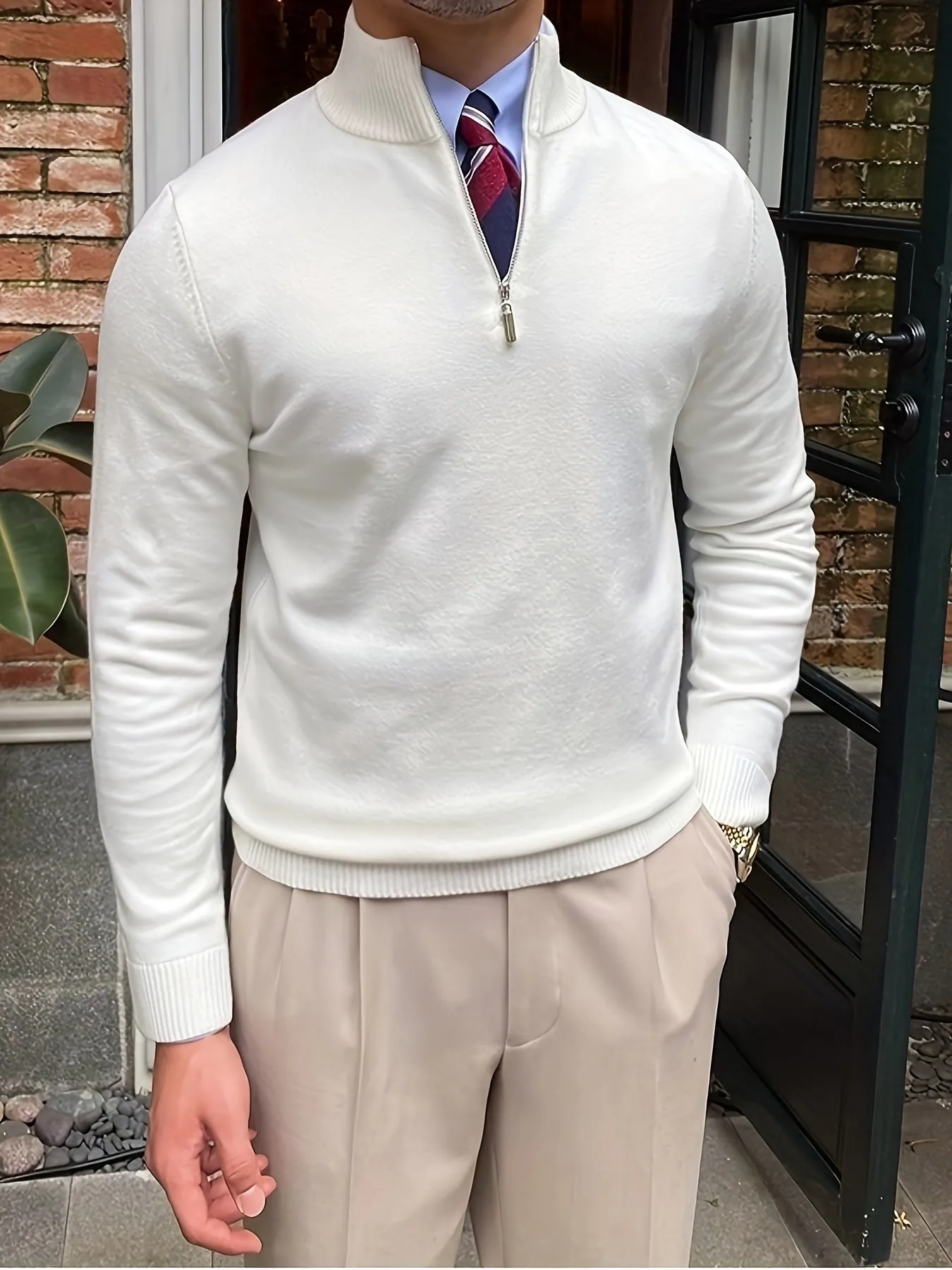 Noble Wear Cambridge Half Zip Sweater