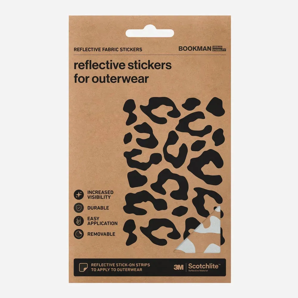 Reflective Fabric Stickers - Leopard Silver