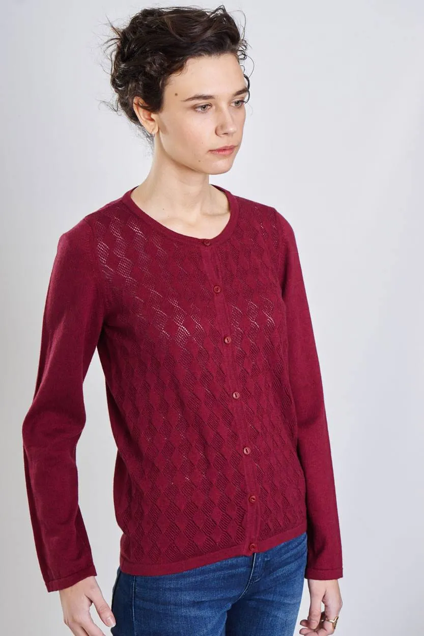 Rosie Classic Pointelle Cardigan