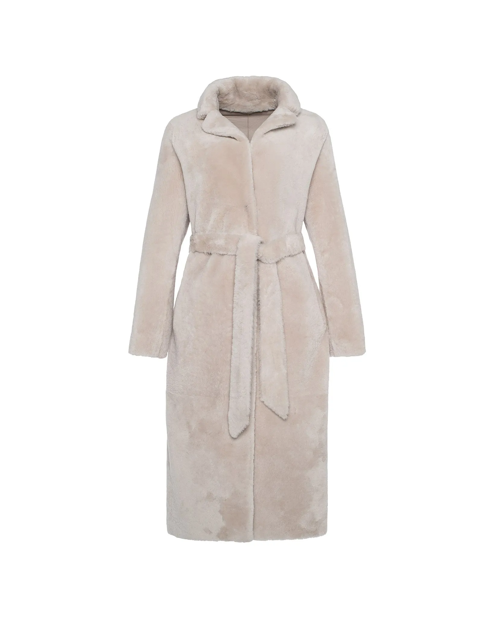 Select Shearling Lamb Coat, Belt