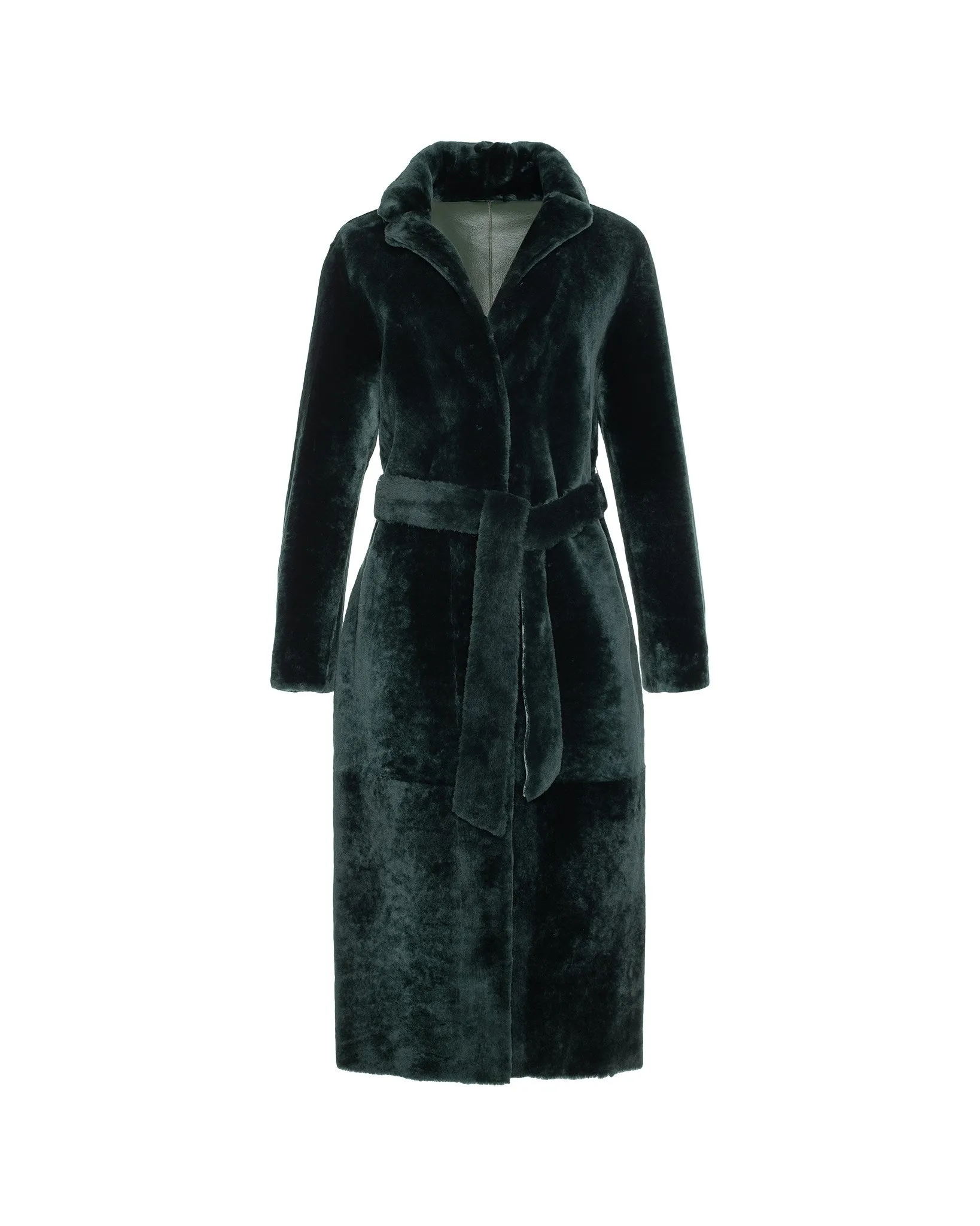 Select Shearling Lamb Coat, Belt