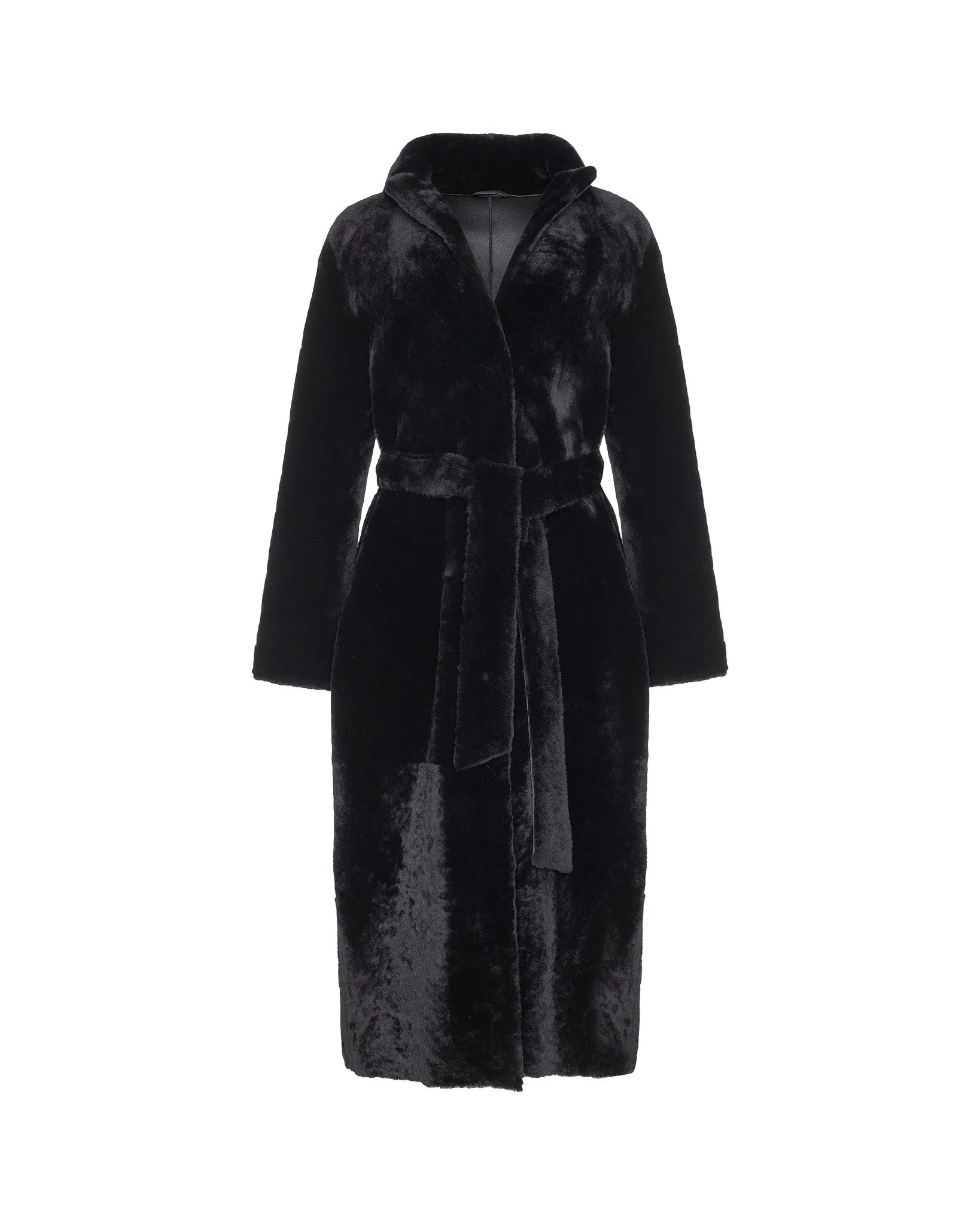 Select Shearling Lamb Coat, Belt