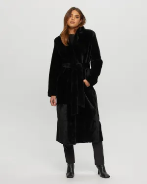 Select Shearling Lamb Coat, Belt