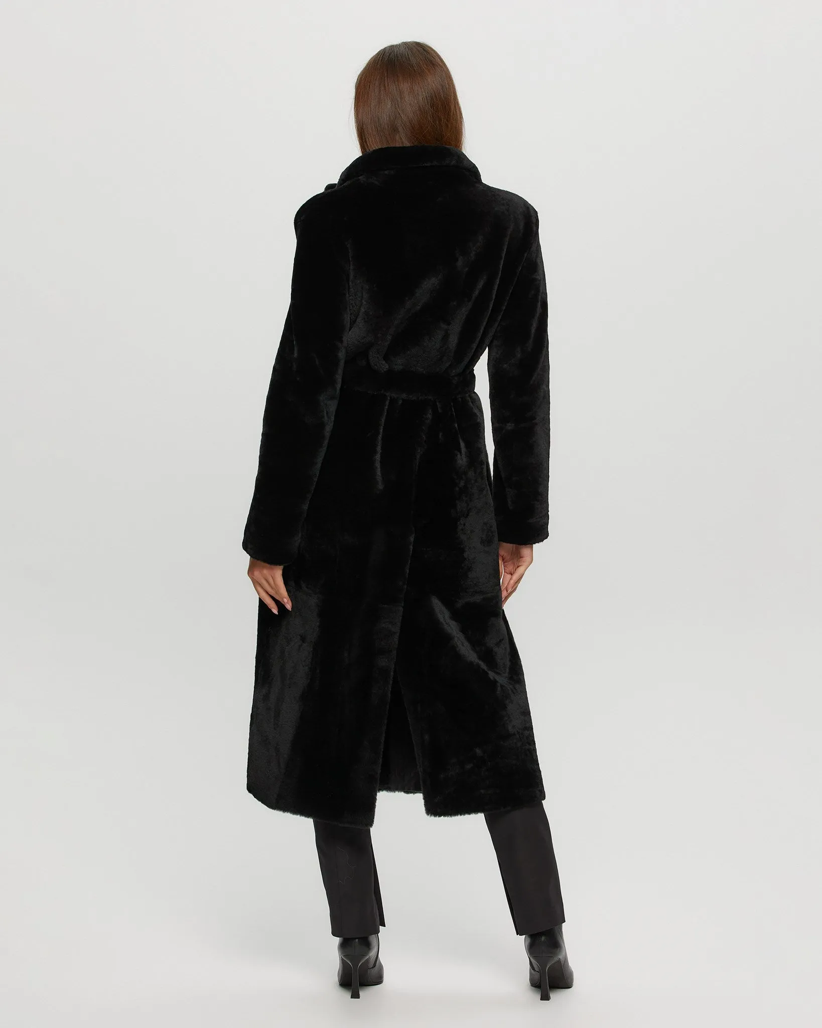 Select Shearling Lamb Coat, Belt