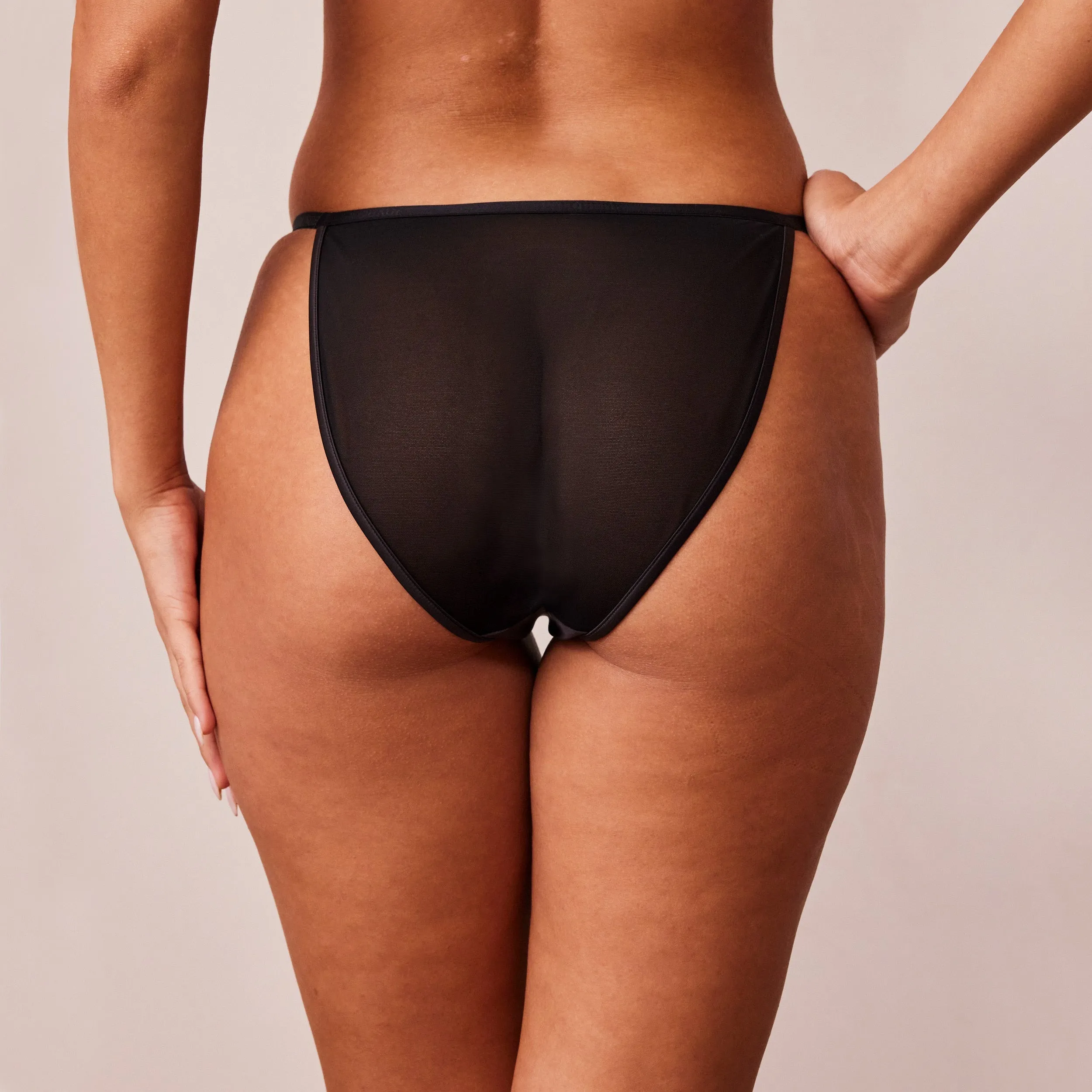 Soft Satin Briefs - Black