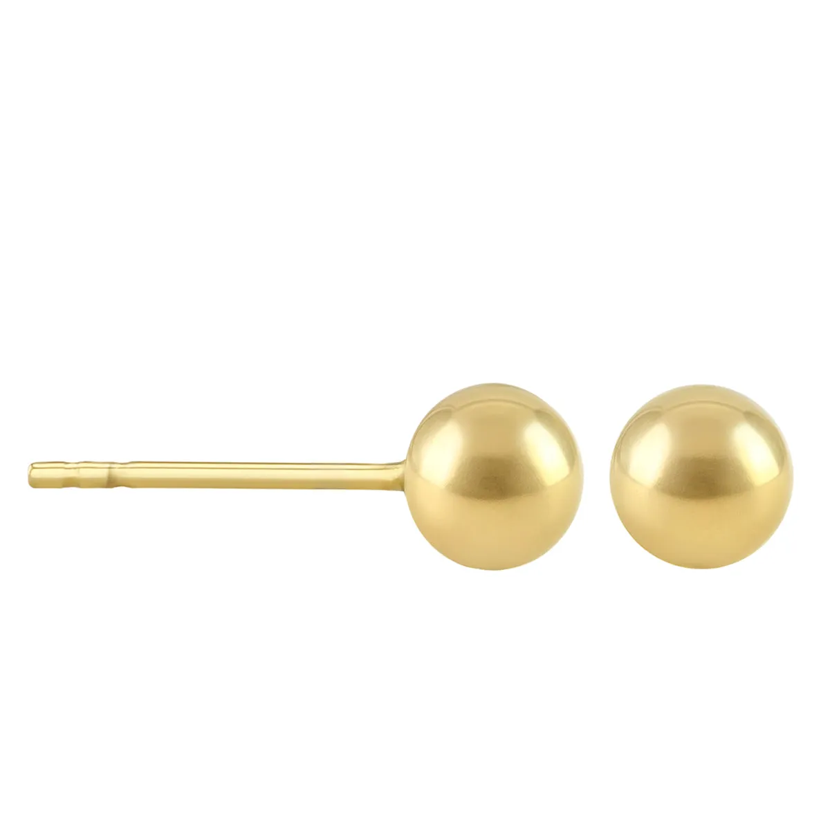 Soleil Collection 5mm Ball Stud Earrings | 9K Yellow Gold