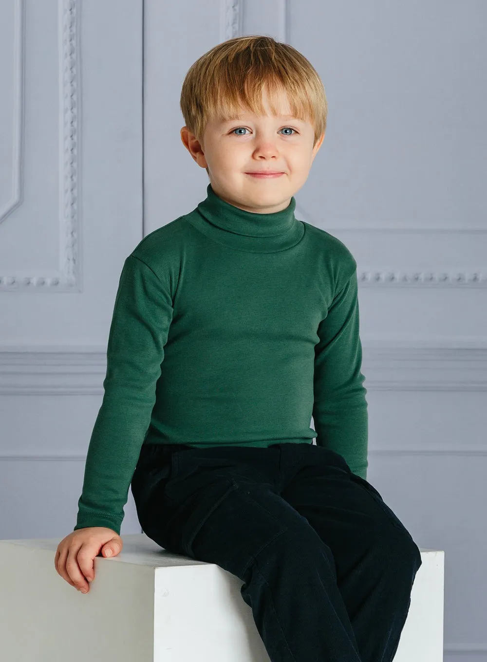 Unisex Classic Roll Neck in Green