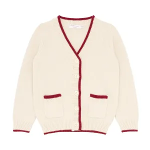 unisex crème v-neck cardigan